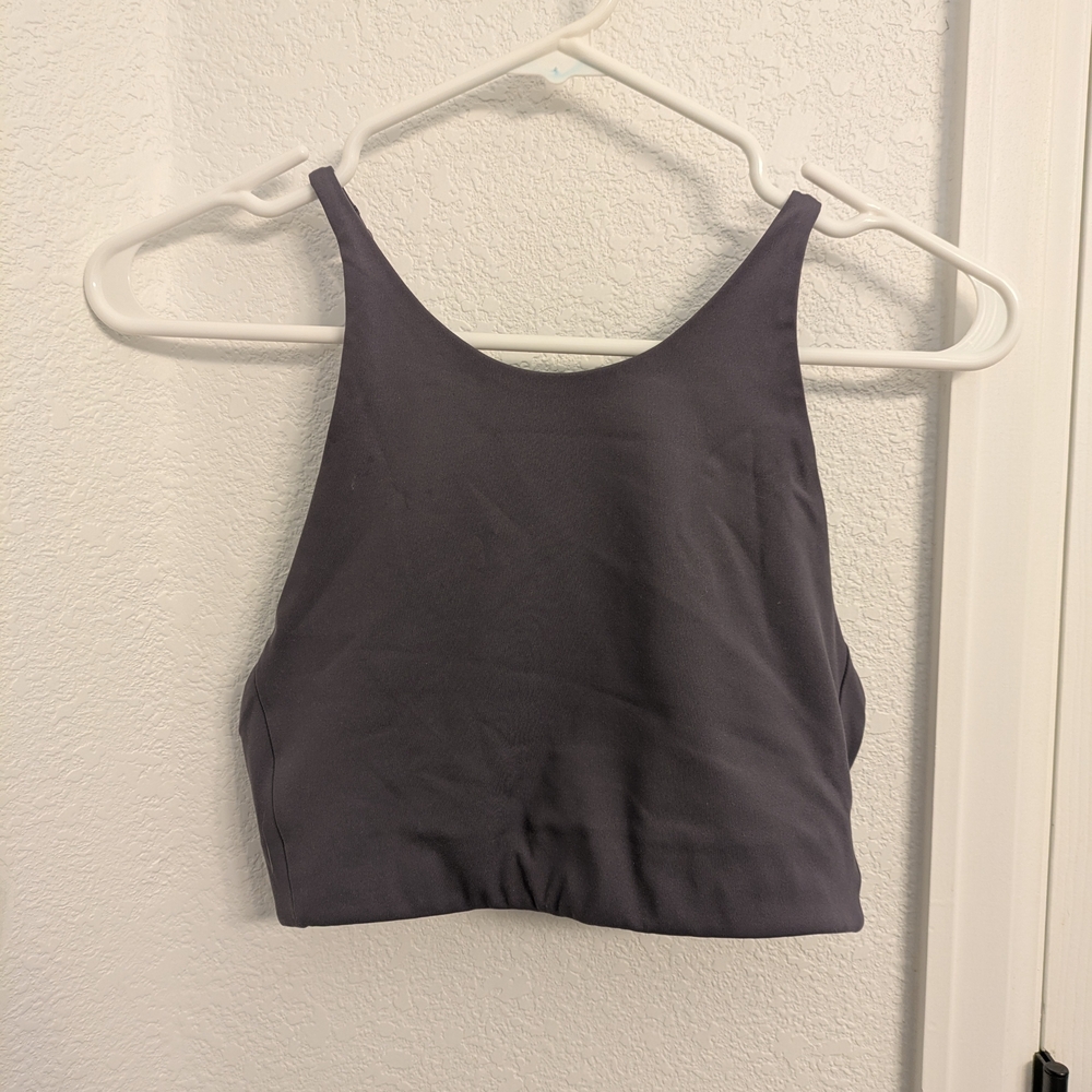 Girlfriend Collective Charcoal Crop Top